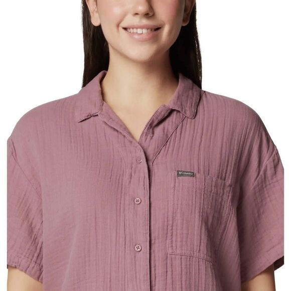 Columbia Mauve  Holly Hideaway Short Sleeve Shirt - Picture 2 of 6